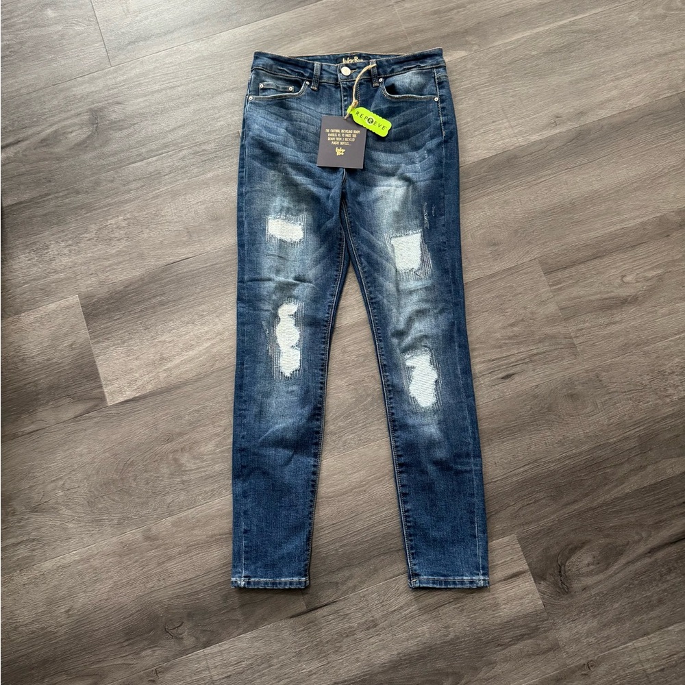 Indigo Rein High Rise Ankle Jeans - Dark Blue